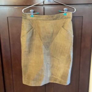 Adler brown leather skirt